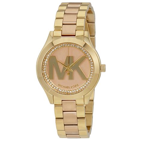 michael kors slim runway ladies rose gold tone watch|Michael Kors women's runway watch.